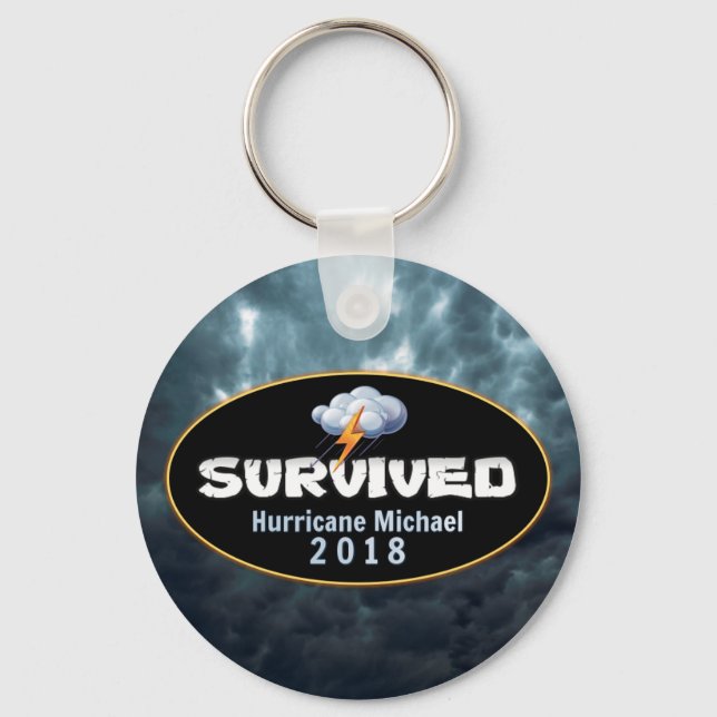 Porte-clés Ouragan survivant Michael 2018 (Recto)