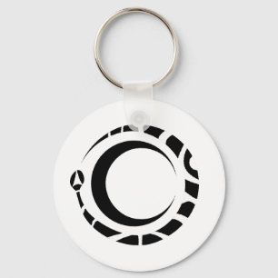 Porte-clés ouroboros et lune