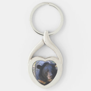 Porte-clés Ours à lunettes noir