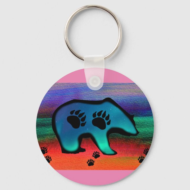 Porte-clés Ours aurores boréales Esprit Ours (Recto)