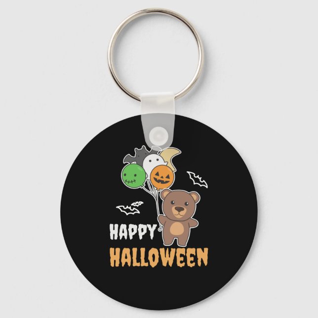 Porte-clés Ours Ballons Halloween Pour Enfants Bours mignons (Recto)