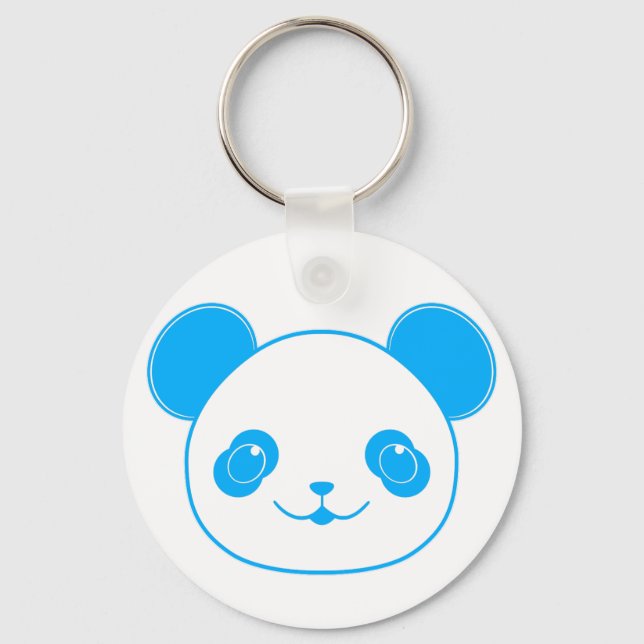 Porte-clés Ours bleu Kawaii Panda (Recto)