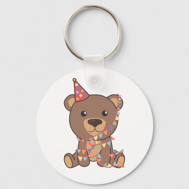 Porte-clés Ours D'Anniversaire Pour Enfants Un Ours D'Anniver (Recto)