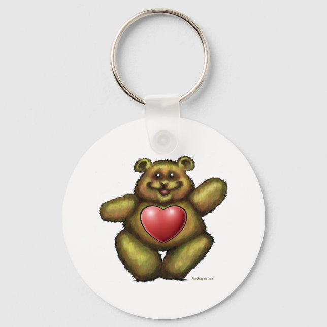 Porte-clés Ours de coeur (Recto)