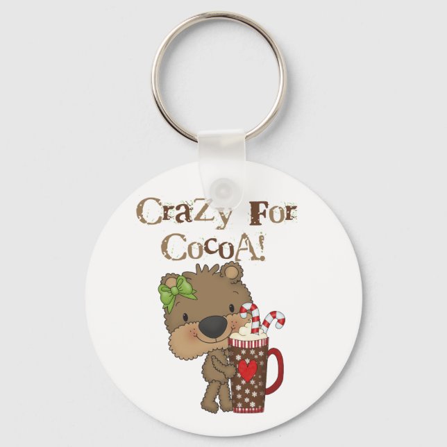 Porte-clés Ours de fille fou pour le cacao (Recto)