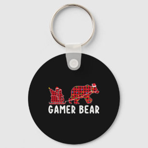 Porte-clés Ours de joueur traîneau Noël famille appariement X
