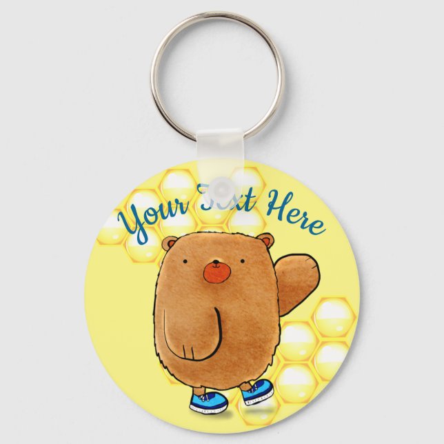 Porte-clés Ours de miel doux (Recto)