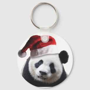 Porte-clés Ours de panda Noël