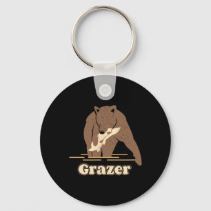 Porte-clés Ours de pêche Grazer Gras Brown Grizzly Beartober