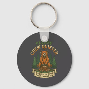 Porte-clés Ours Drôle Disant S'il Vous Plaît Mâcher Plus Douc