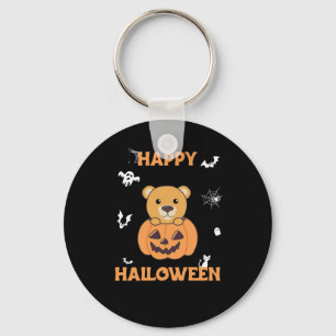 Porte-clés Ours En Citrouille Doux Ours Joyeux Halloween