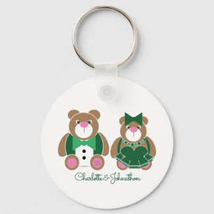 Porte-clés Ours en peluche mignon 55e anniversaire mariage ém