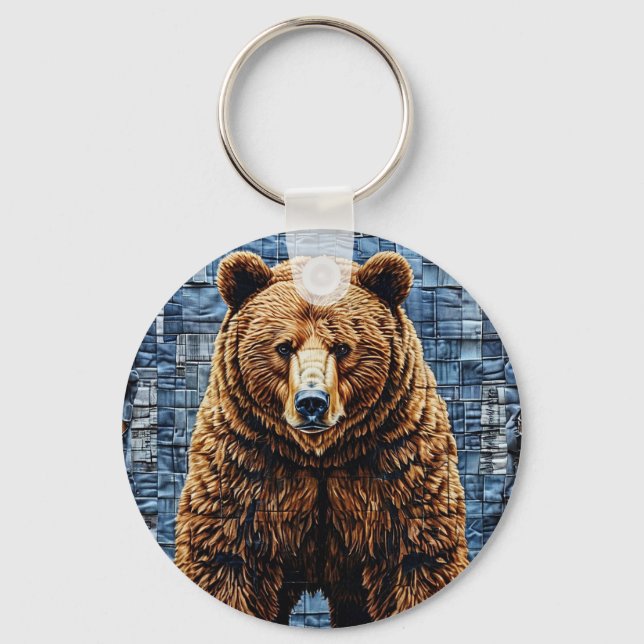 Porte-clés Ours grizzly (Recto)