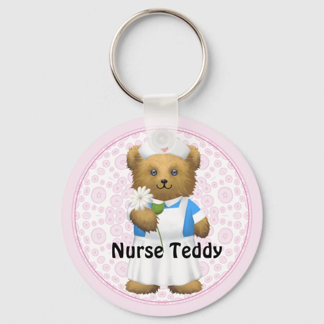Porte-clés Ours-Infirmière - Ours-Teddy (Recto)