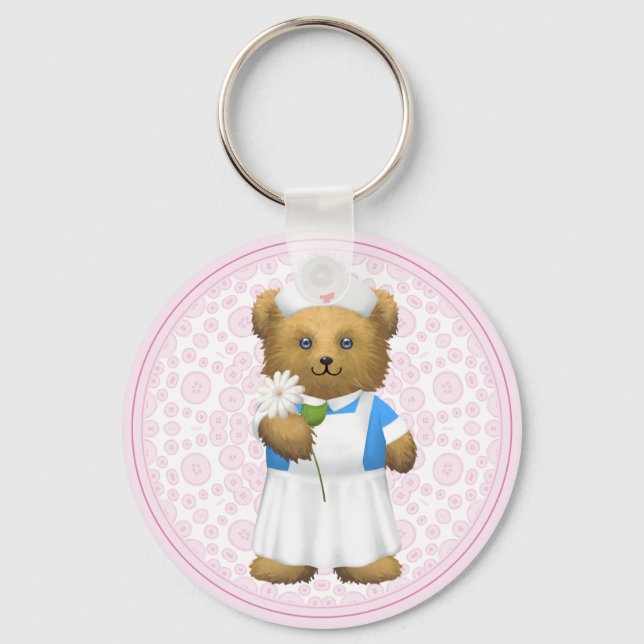 Porte-clés Ours-Infirmière - Ours-Teddy (Recto)
