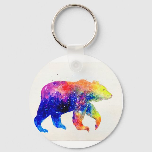 Porte-clés Ours joli et coloré (Recto)