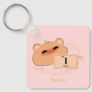 Porte-clés Ours mignon Dans L'Amour "I" Personnaliser Couple 