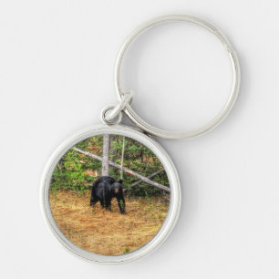 Porte-clés Ours Noir Sauvage & Yukon Forest Photo Art