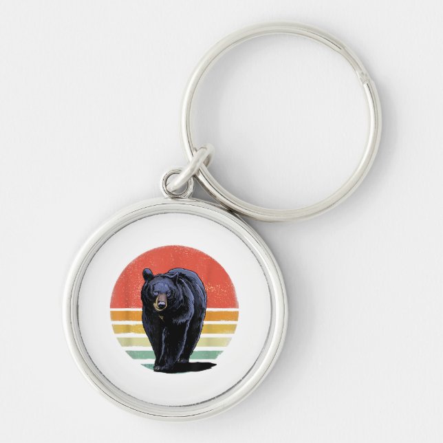 Porte-clés Ours noir Vintage (Devant)
