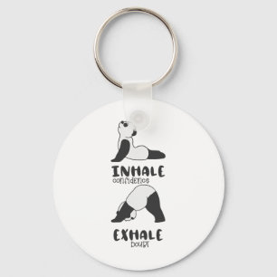 Porte-clés Ours Panda Drôle Inhaler Exhaler Yoga Panda