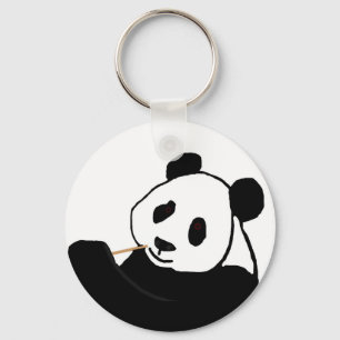 Porte-clés Ours panda mangeant le porte - clé