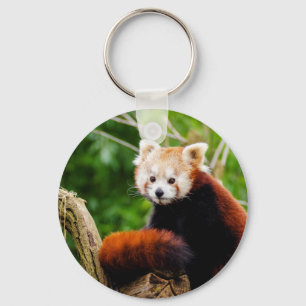 Porte-clés Ours panda rouge mignon