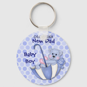 Porte-clés Ours Parapluie - Nouveau Papa - Garçon