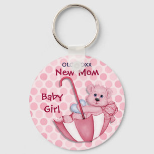 Porte-clés Ours Parapluie - Nouvelle Maman - Fille