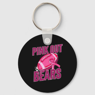 Porte-clés Ours Pink Out Footbyll S'attaquer au cancer du sei