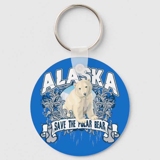 Porte-clés Ours polaire Alaska (Recto)