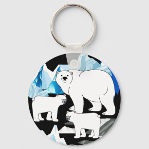 Porte-clés Ours polaire Merci personnalisé
