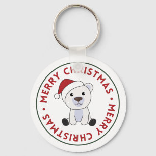 Porte-clés Ours polaire Noël Neige hiver Animaux Polar Key