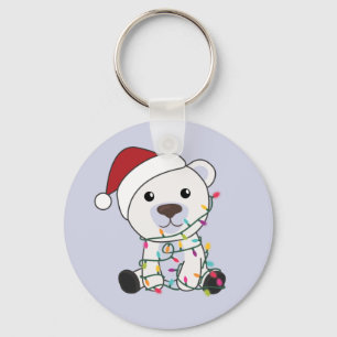 Porte-clés Ours polaire Noël Neige hiver Animaux Polar Key