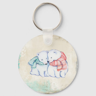 Porte-clés Ours polaires Couple