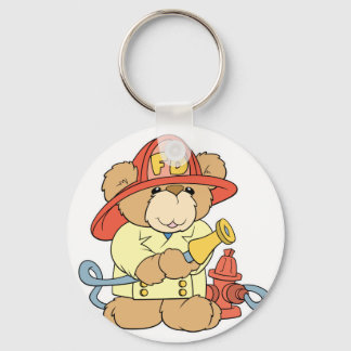 Porte-clés Ours pompier mignon