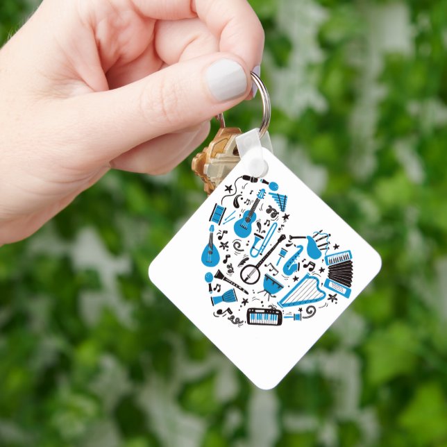 Porte-clés Outil de coeur Musicien (main)