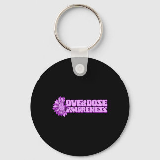 Porte-clés Overdose Awareness Purple Ribbon Drug Addiction 32