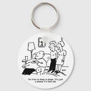 Porte-clés Overweight Unfit Obese Man Tries to Keep Fit Funny