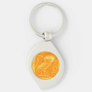 Porte-clés OWL ANTIQUE, Jaune or