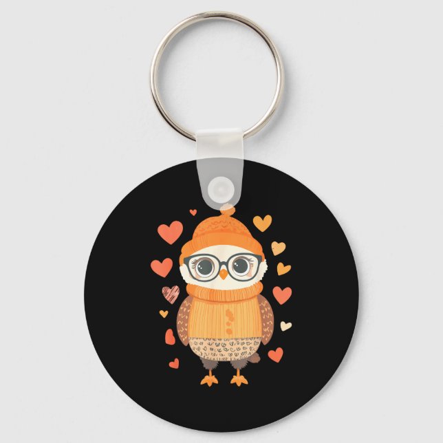 Porte-clés Owl Lover Heart Girls Valentine’s Day Women Owl  (Recto)