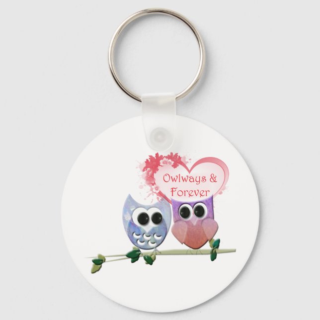 Porte-clés Owlways and Forever, Cute Owls (Recto)
