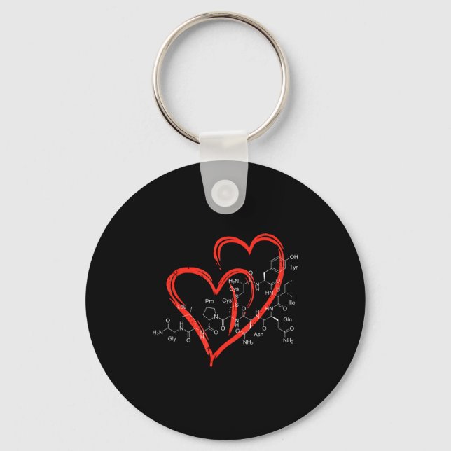 Porte-clés Oxytocin Molecules Heart Love Valentines Day Scien (Recto)