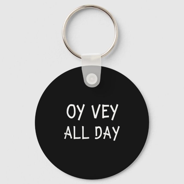 Porte-clés Oy Vey All Day Jewish Yiddish Quote Kosher Gym Ver (Recto)
