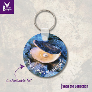 Porte-clés OYSTER Pearl de grande valeur Personnalisé chrétie