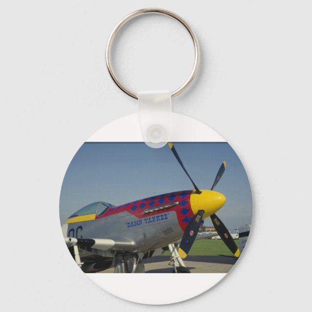 Porte-clés P51 Mustang, cône/hélice du nez montrant l'art du  (Recto)