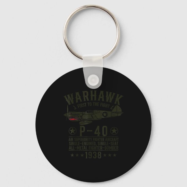 Porte-clés P-40 Warhawk Avion De Chasse De La Seconde Guerre  (Recto)