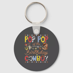 Porte-clés P P du cow-boy d'anniversaire Rodeo western P P