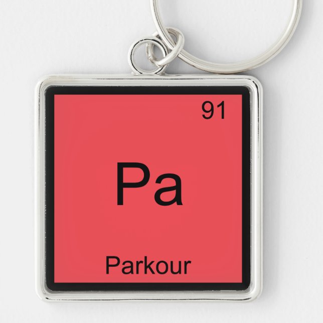 Porte-clés Pa - Parkour Funny Chimie Élément Symbole Tee (Devant)