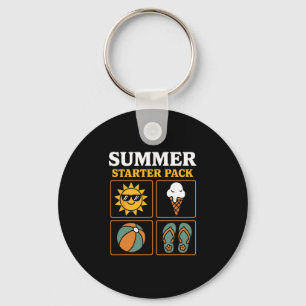 Porte-clés Pack de démarrage d'été Sun Flip Flops Ll et glace