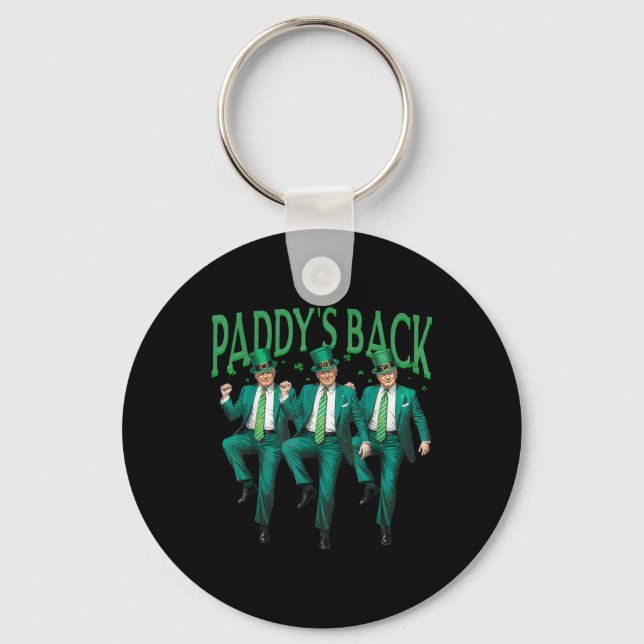 Porte-clés Paddle Dancing Trump Jour de la Saint Patrick Iris (Recto)
